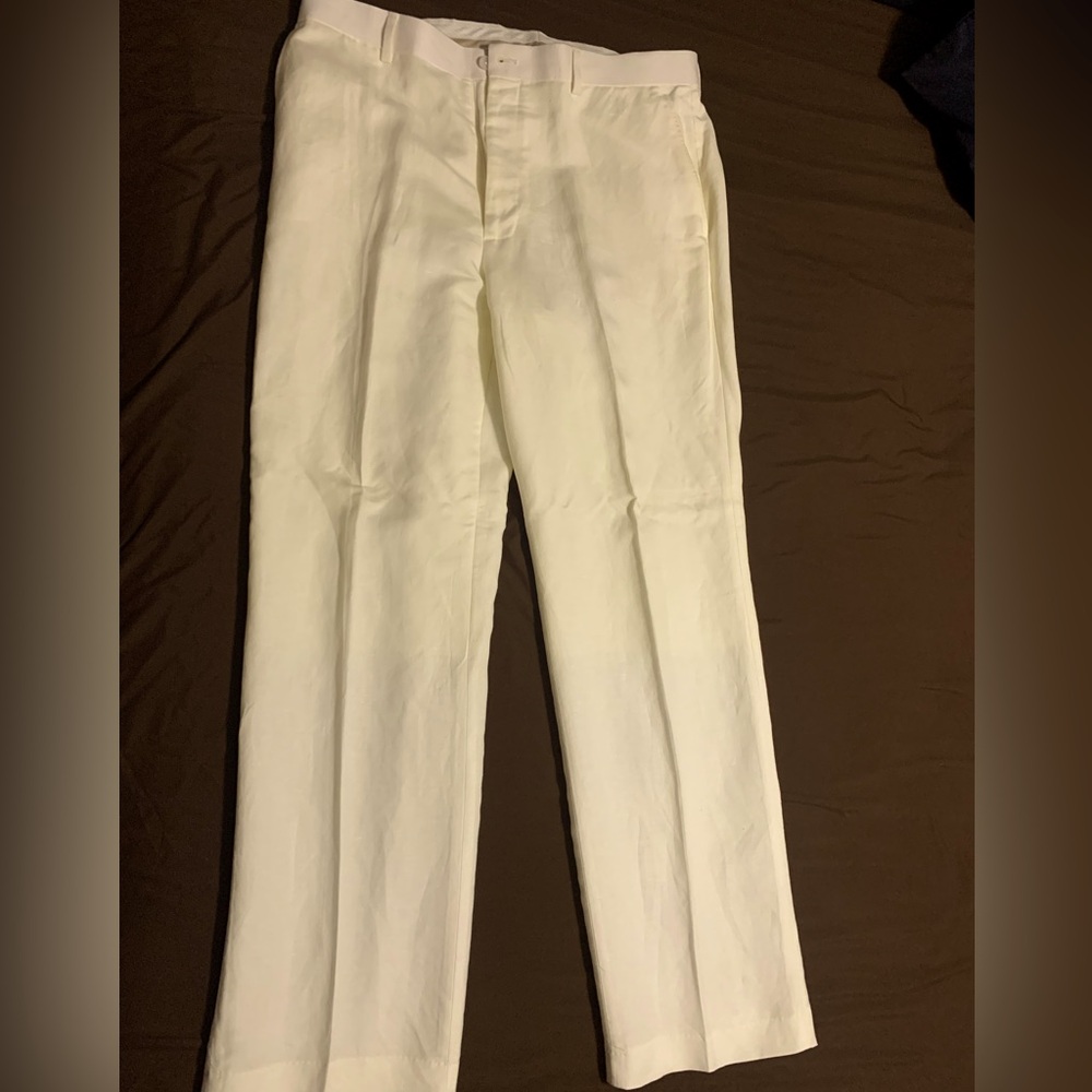 Cream casual pants